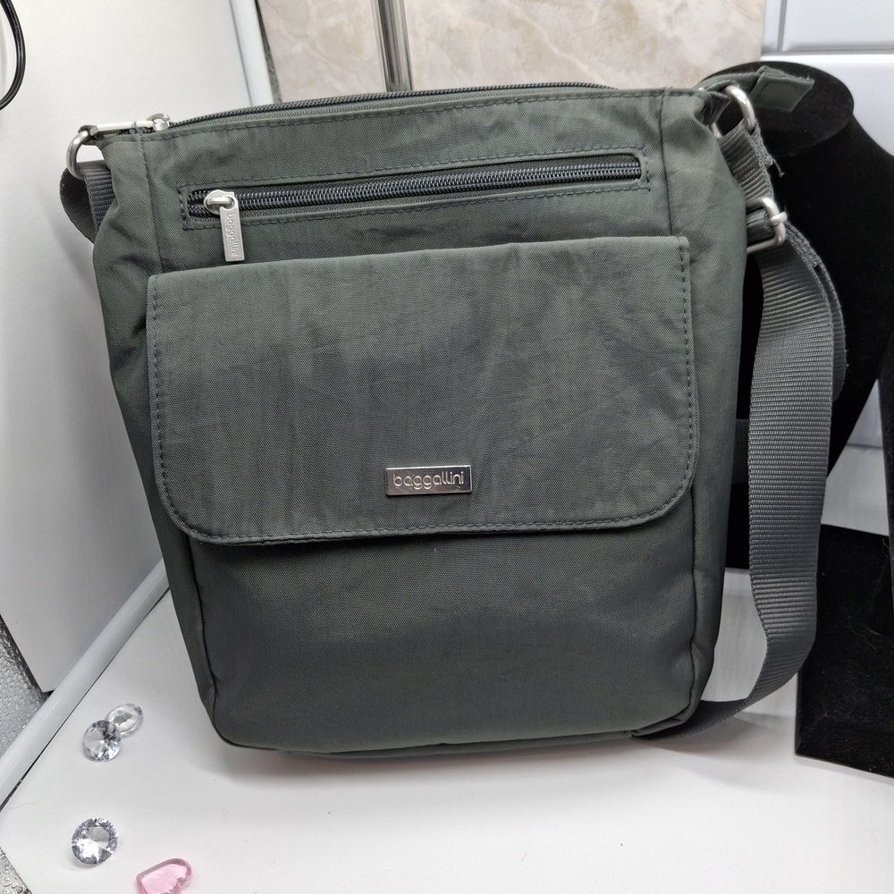 Baggalini Charcoal Messenger Bag